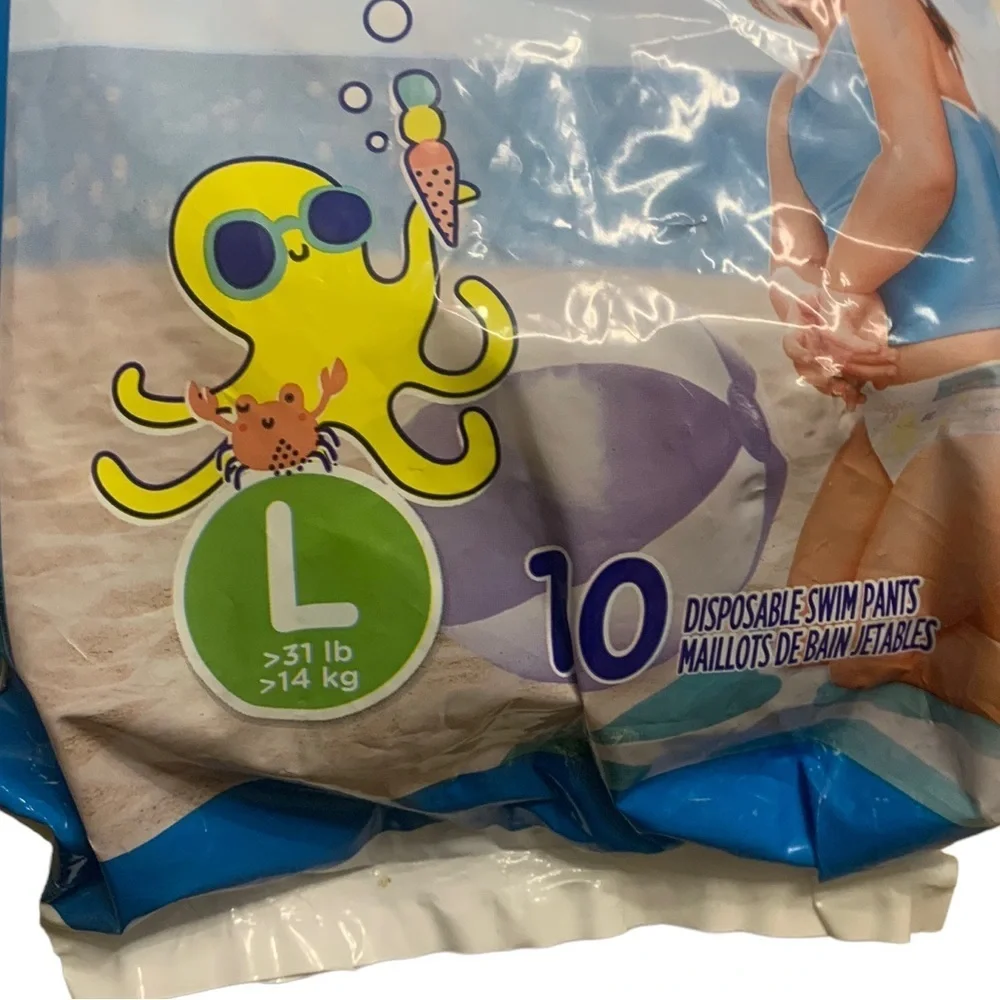 Pampers | Splashers Size Large New Pack 10 Disposable Diapers Swim Pants